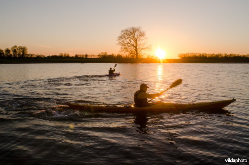 Kanovaren op de IJssel