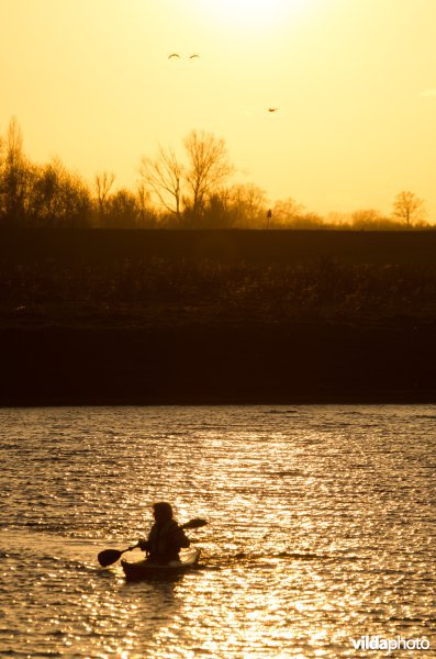 Kanovaren op de IJssel