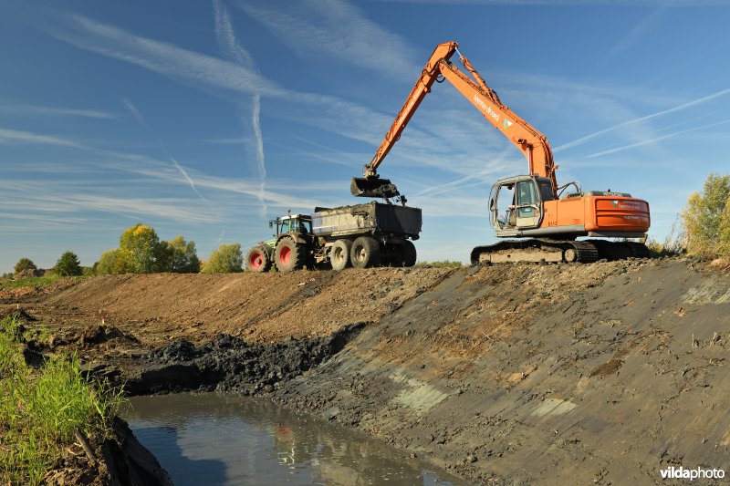 Uitgraven van oude Schelde