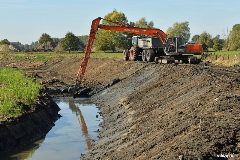 Uitgraven van oude Schelde