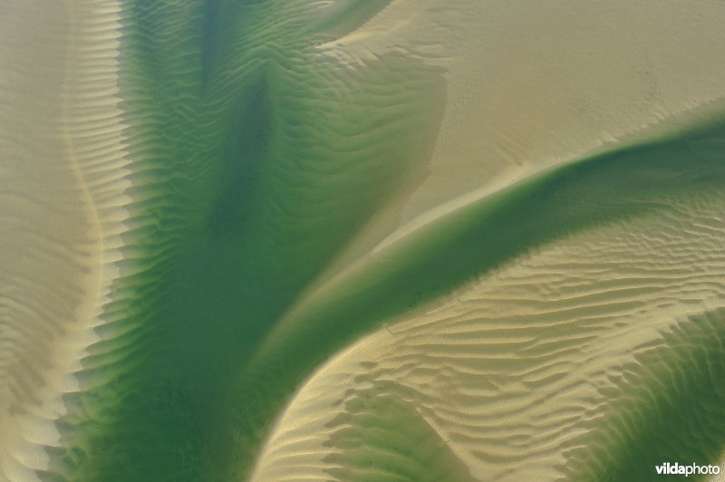 Luchtfoto van de Waddenzee