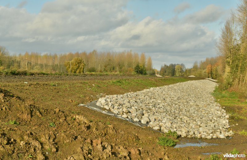 Sigmadijk in aanbouw in Wal-Zwijn