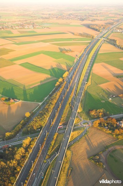 Luchtfoto autosnelweg