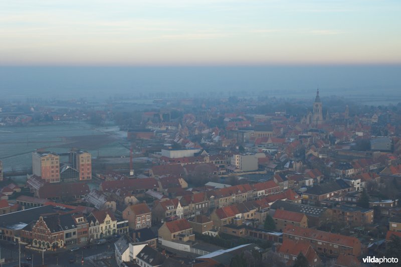 Smog boven de stad