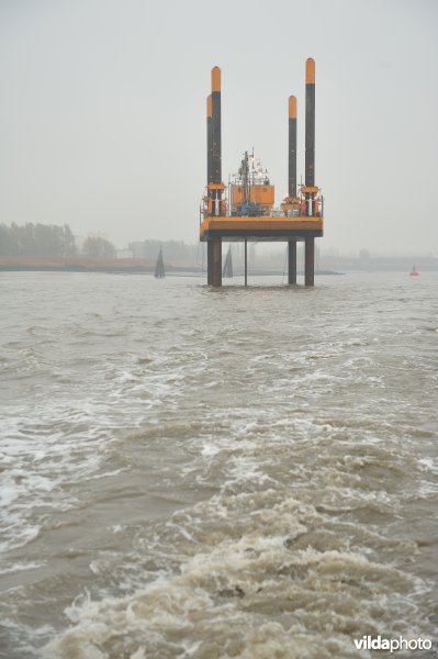 Werkplatform in de Haven van Antwerpen