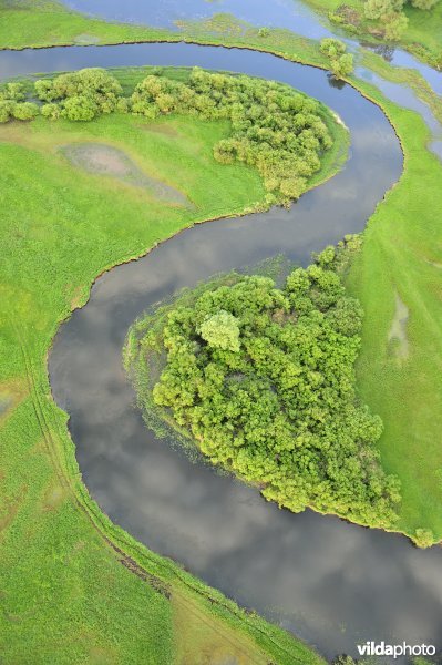 Luchtfoto van de Biebrza