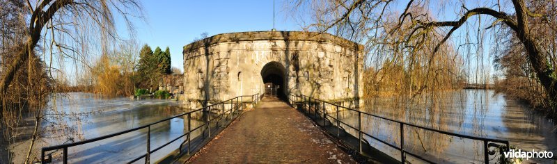 Panoramisch zicht op Fort Stabroek