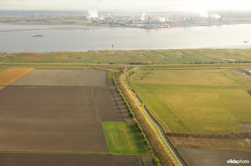 Grens Nederland en België en Zeeschelde