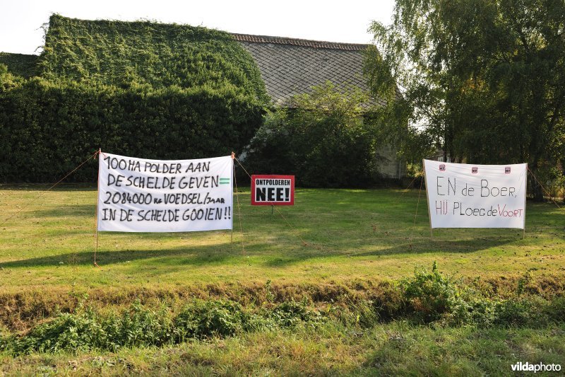 Protest tegen ontpoldering