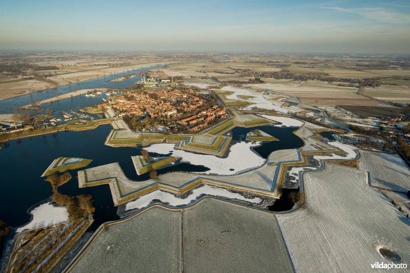 Luchtfoto van de vestingstad Heusden