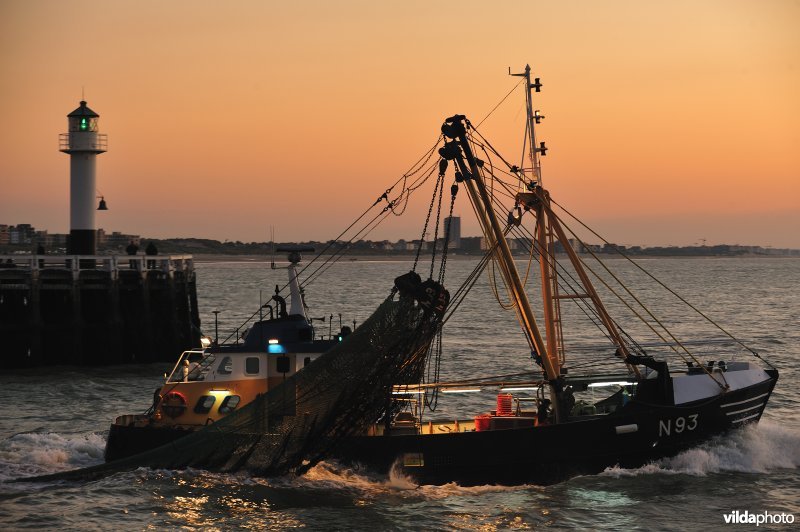 Vissersboot in de IJzermonding
