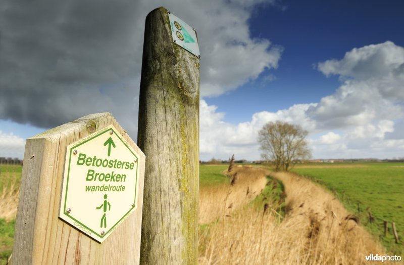 Wandelpadwegwijzers in de Handzamevallei