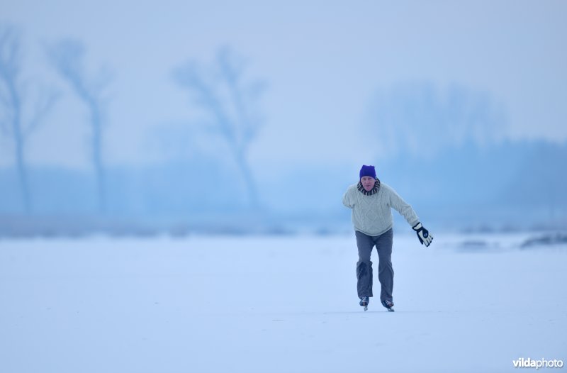 Schaatsen op de bevroren IJzerbroeken