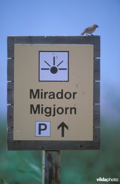 Infobord in de Ebro delta