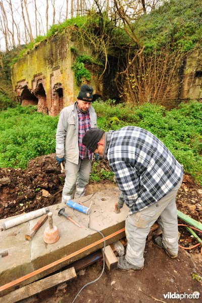 Renovatiewerken aan Fort Steendorp